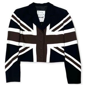 Moschino Cheap & Chic Union Jack British Flag Jacket The Nanny